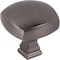 Jeffrey Alexander 1-3/8" Overall Length Brushed Pewter Square Audrey Cabinet Knob 278L-BNBDL - alternate 1